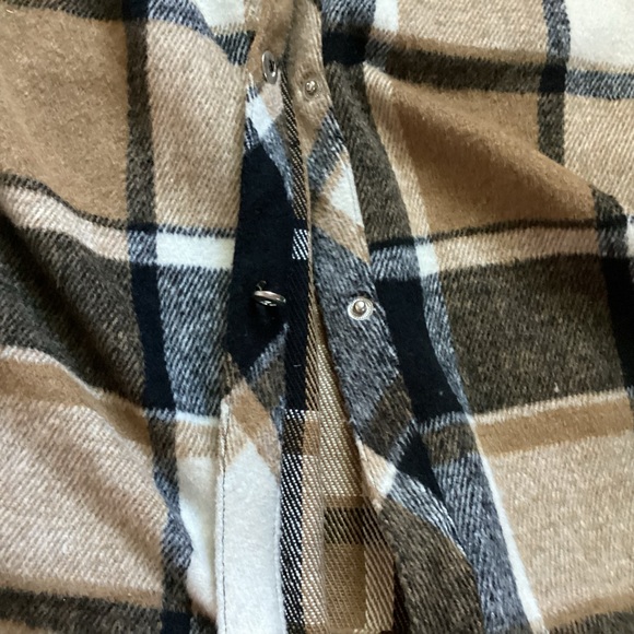 T H M L PLAID PRINT LONG SLEEVE SHIRT DRESS - Picture 3 of 16